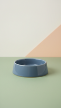 Ceramic pet bowl in slate blue